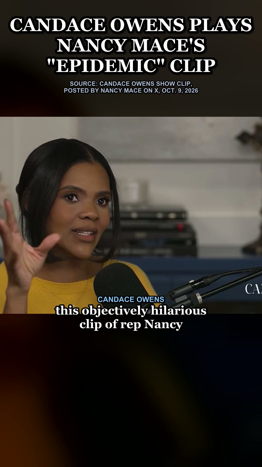 Candace Owens Plays a Nancy Mace Clip. Mace Answers 'Nothing Funny About Dead Children.' Owens Answers With a News Report on a Lawsuit Against Mace. Mace Answers With a Cat-Licking Meme.: image 4