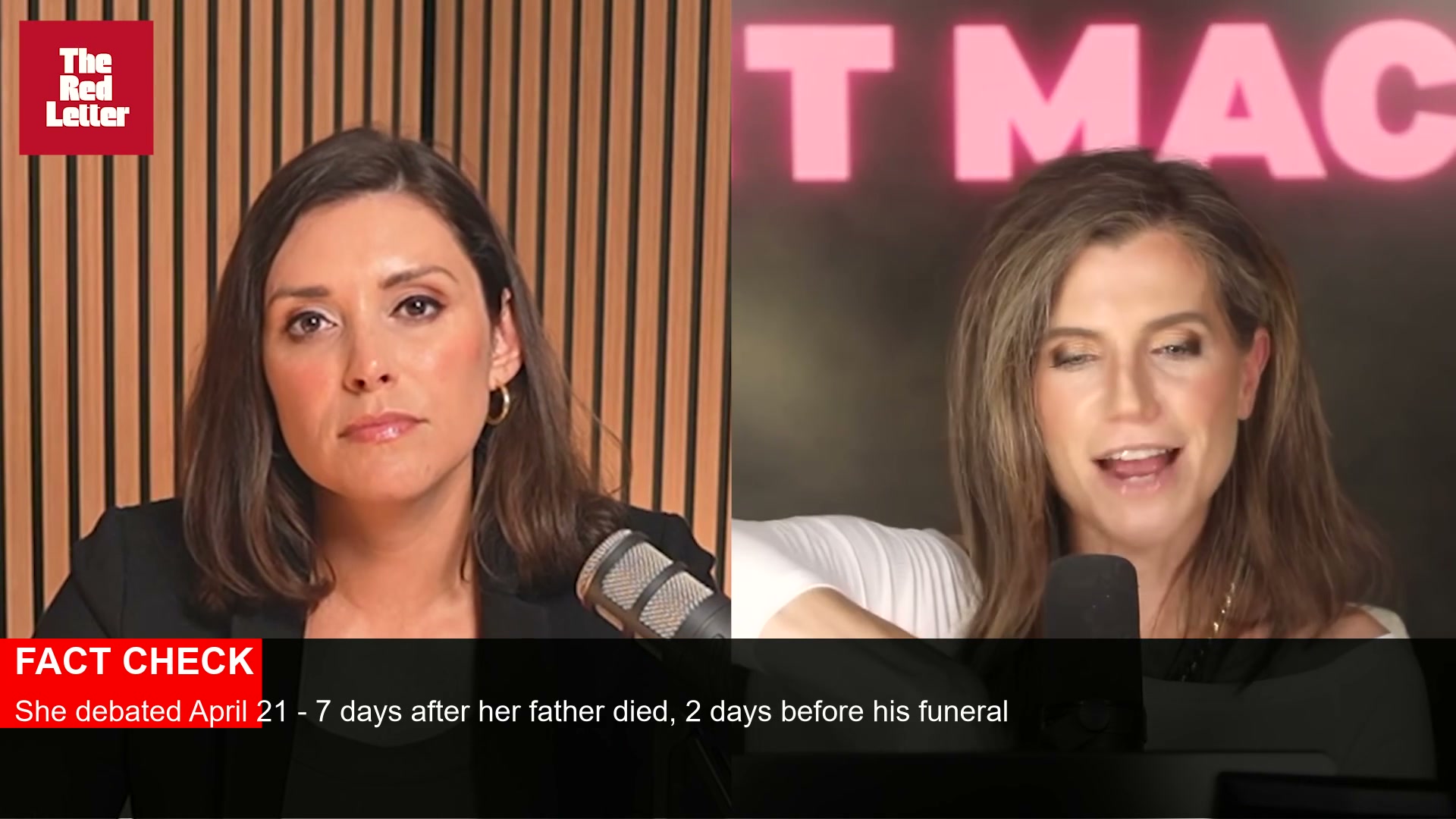 Mace claimed she took "about six weeks" off the campaign after her father died. She was on a debate stage seven days later.: image 3