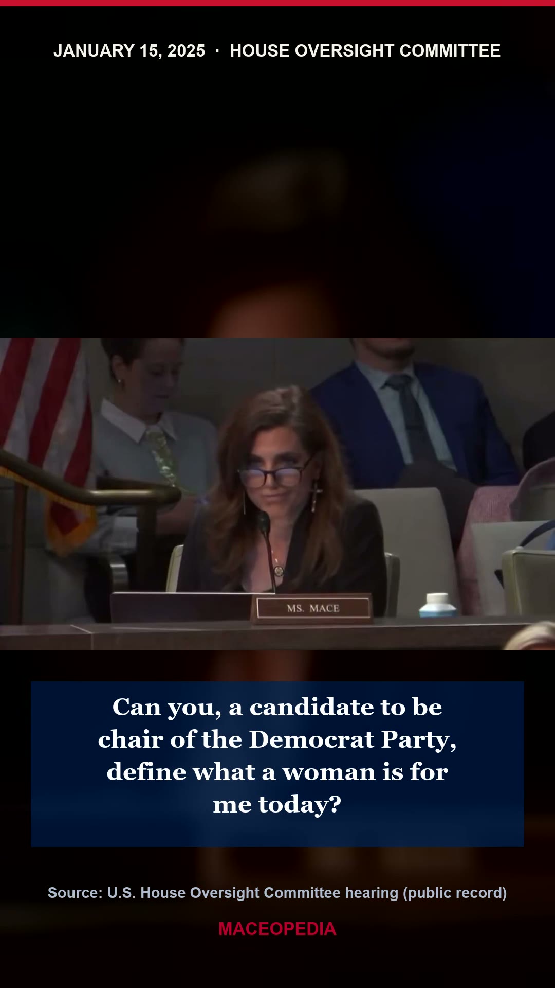 "What is a woman?", Mace vs. Martin O’Malley