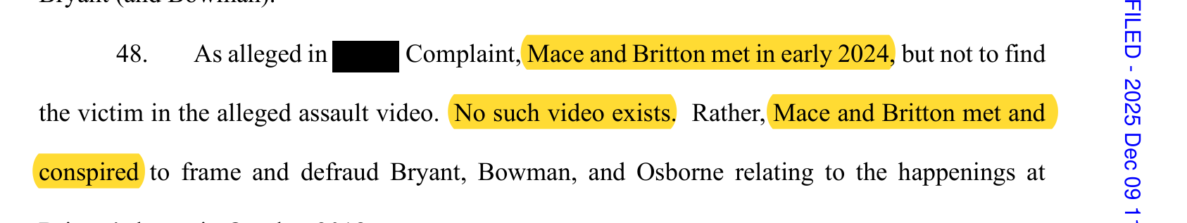 Bryant Amended Third-Party Complaint, para. 48: an allegation.
