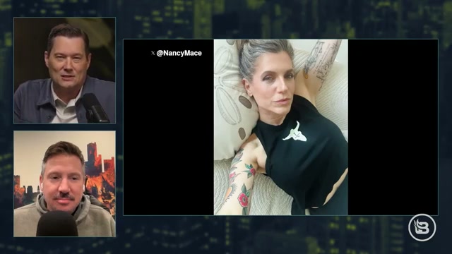 One of Mace's posted photos with the shoulder bird tattoo visible.