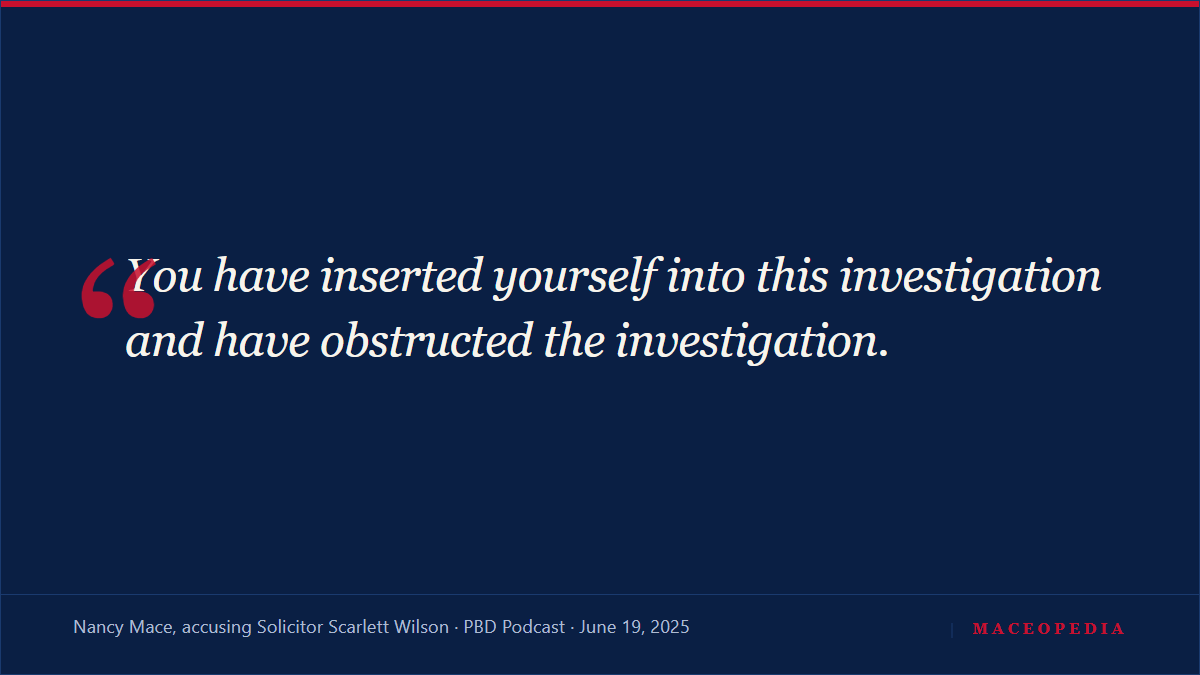 'The solicitor leaked evidence': Mace accuses the prosecutor in her own cases on a national podcast: image 2