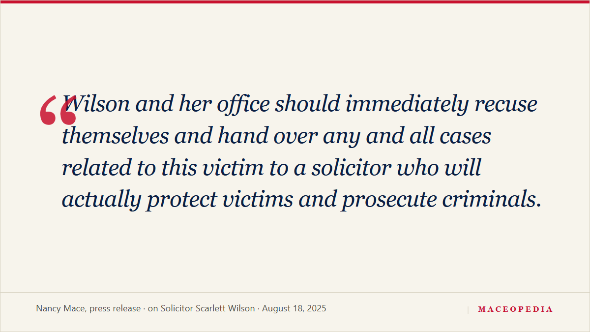'Recuse themselves': Mace's official press release demands the prosecutor's removal and a state investigation into her: image 1
