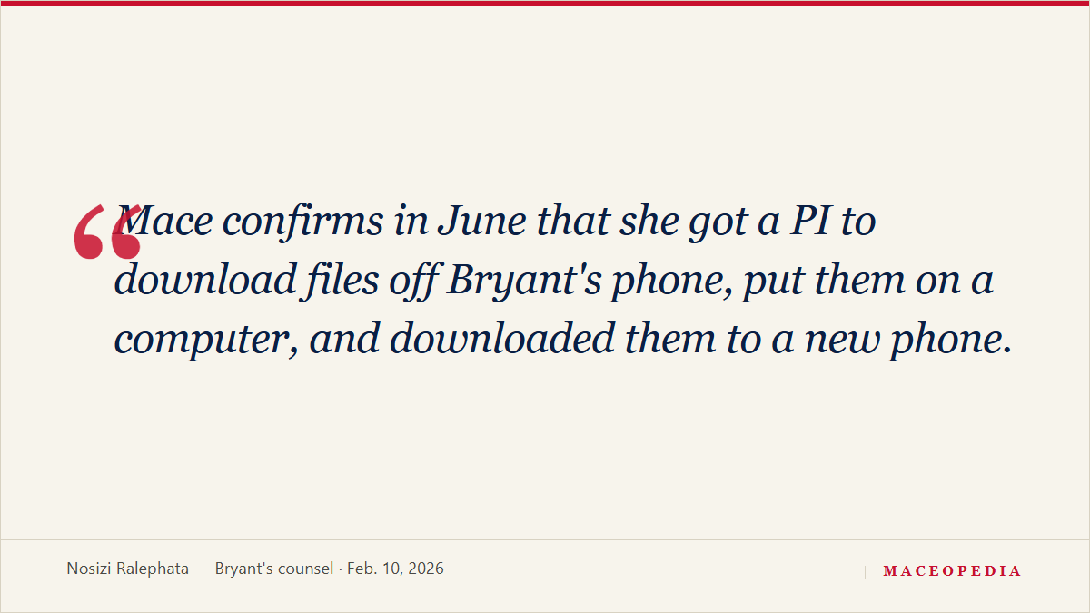 Bryant's Own Lawyer Alleges Mace 'Stole' His Phone and Hired a PI to Extract Its Data: image 2