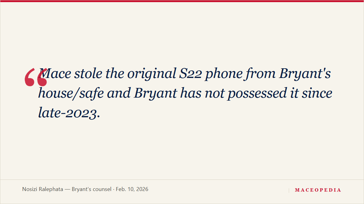 Bryant's Own Lawyer Alleges Mace 'Stole' His Phone and Hired a PI to Extract Its Data: image 1