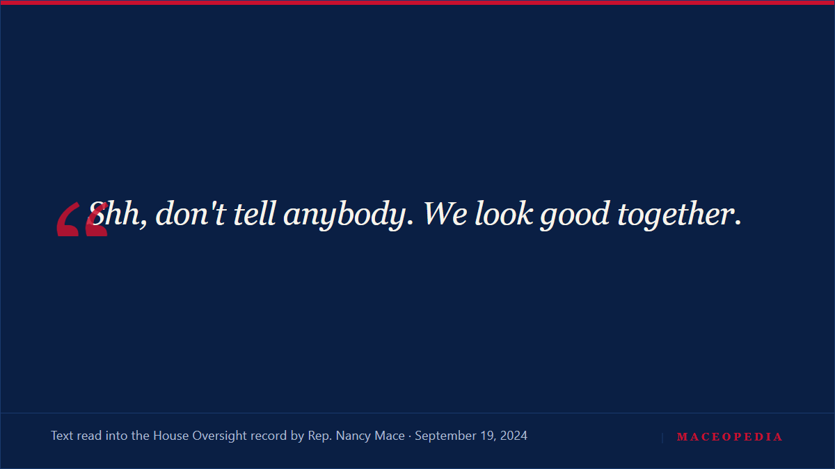 Remember when Nancy Mace read a CNN guest's "kissy emoji" text into the congressional record?: image 1