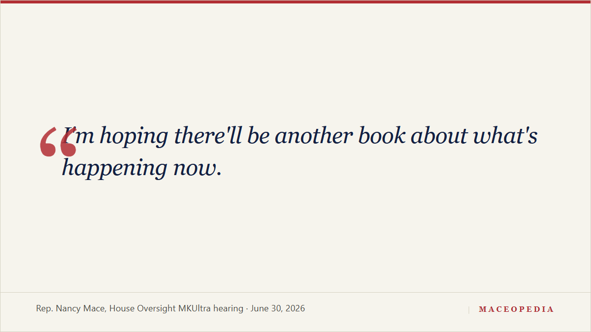 You don't know anything about MKUltra, which is the purpose of this hearing.: image 4