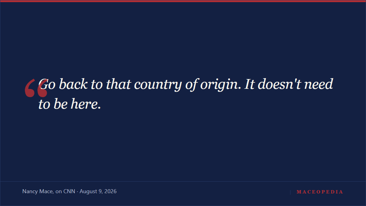 On CNN, Mace says Muslims should 'go back to that country' as her 'trojan horse' furor spirals: image 1
