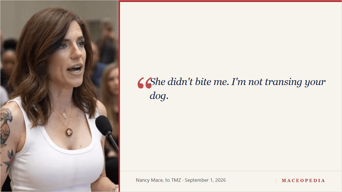 "I'm Not Transing Your Dog": Nancy Mace Drops Unprompted Anti-Trans Quip During a Light Paparazzi Dog Moment: image 2