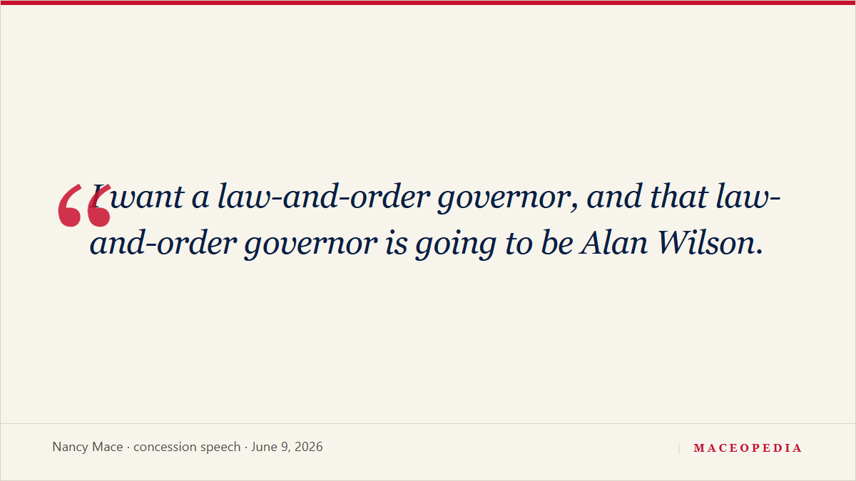 'Buried the hatchet': after finishing fifth, Mace concedes the governor's race and endorses Alan Wilson, the rival she spent months branding a 'p*dophile protector': image 1