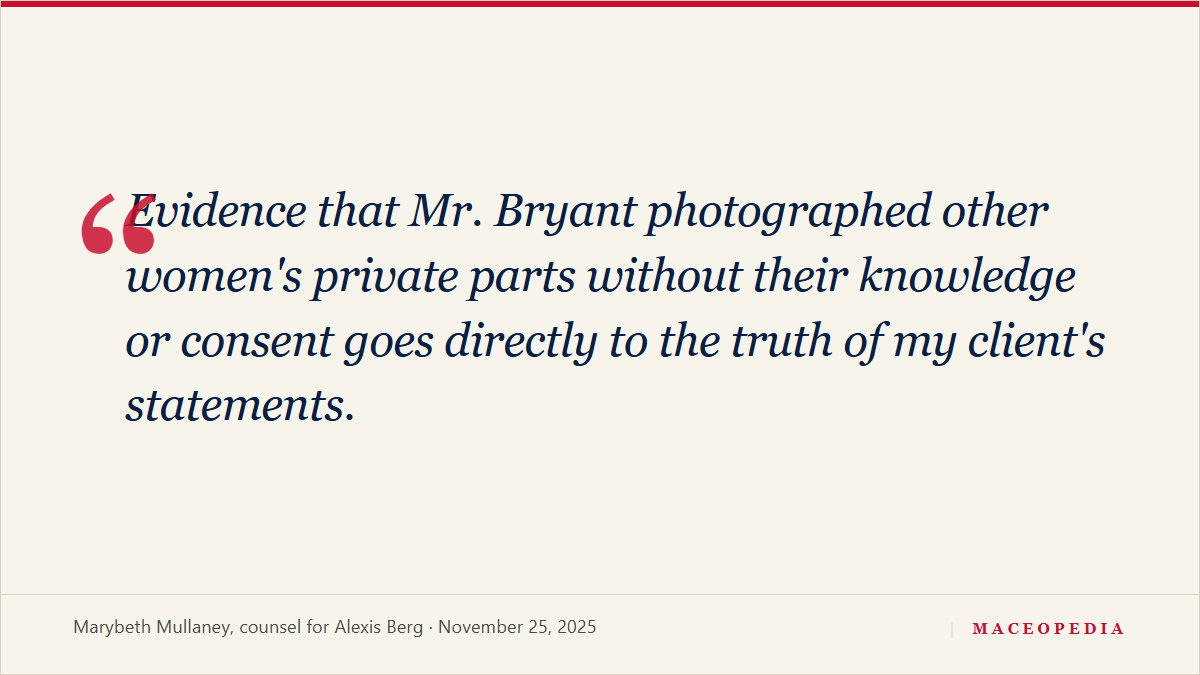 Bryant's counsel to Berg's attorney: 'Describing in detail what I contend is confidential before the Order is in place would defeat the very purpose of having a confidentiality order': image 3