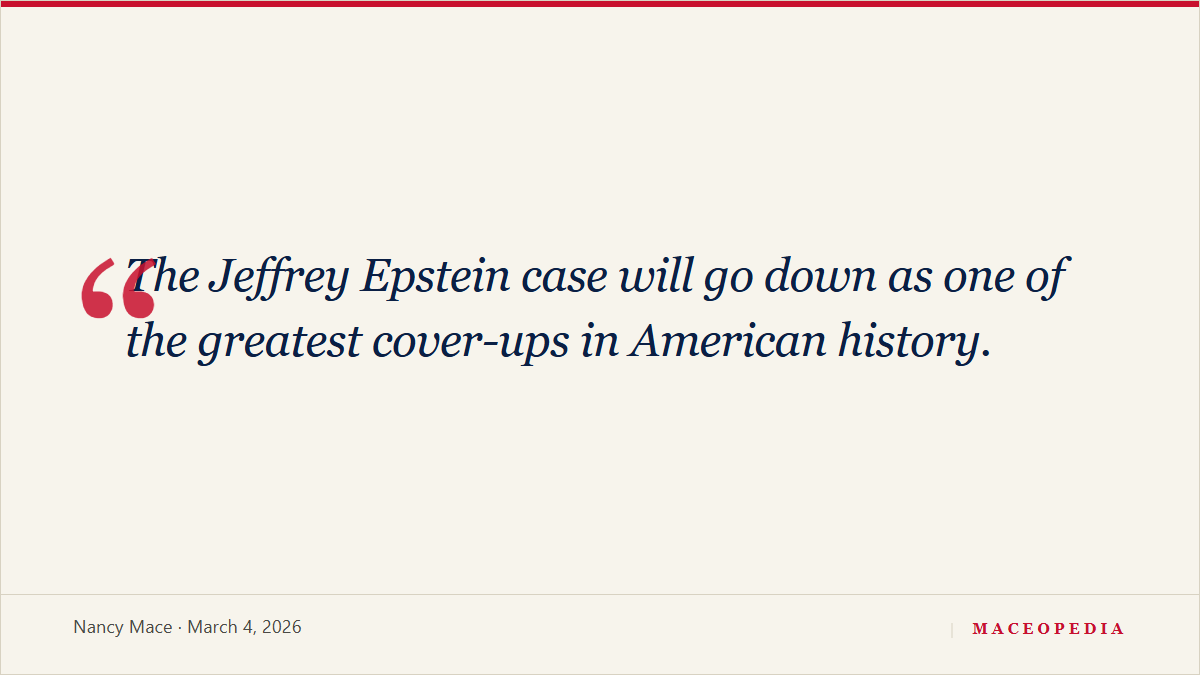 "One of the greatest cover-ups in American history": Oversight subpoenas Bondi on Mace's motion (24-19): image 1
