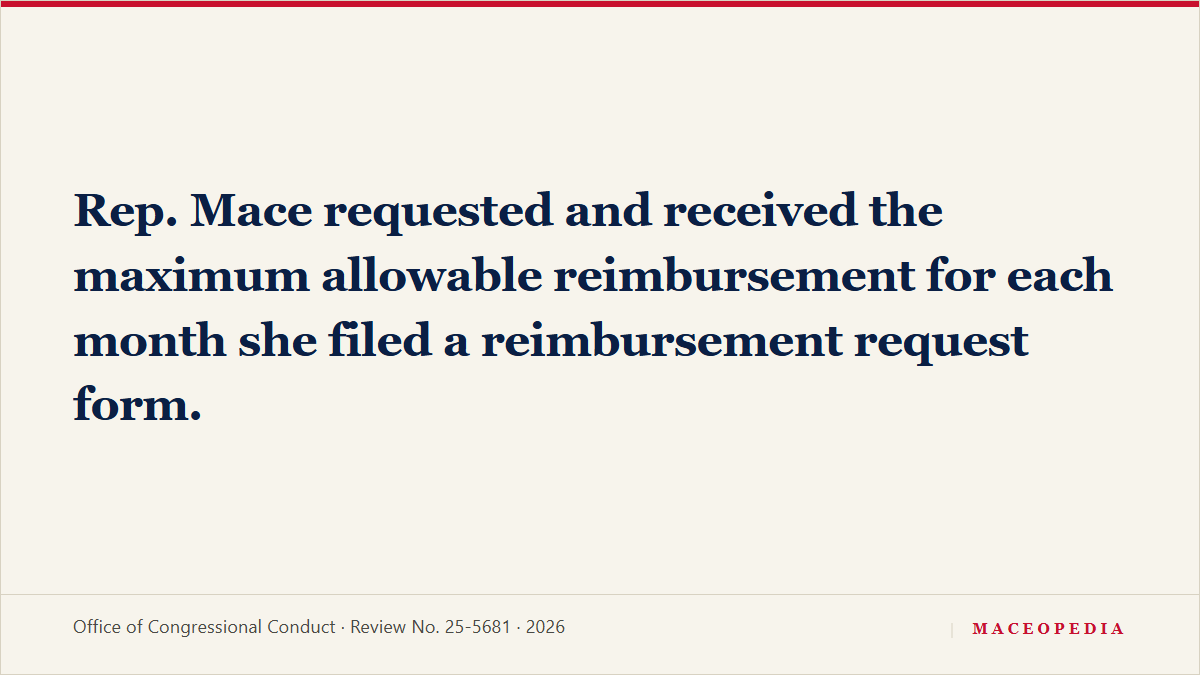 House Ethics Committee extends Mace reimbursement review, sets March deadline: image 1
