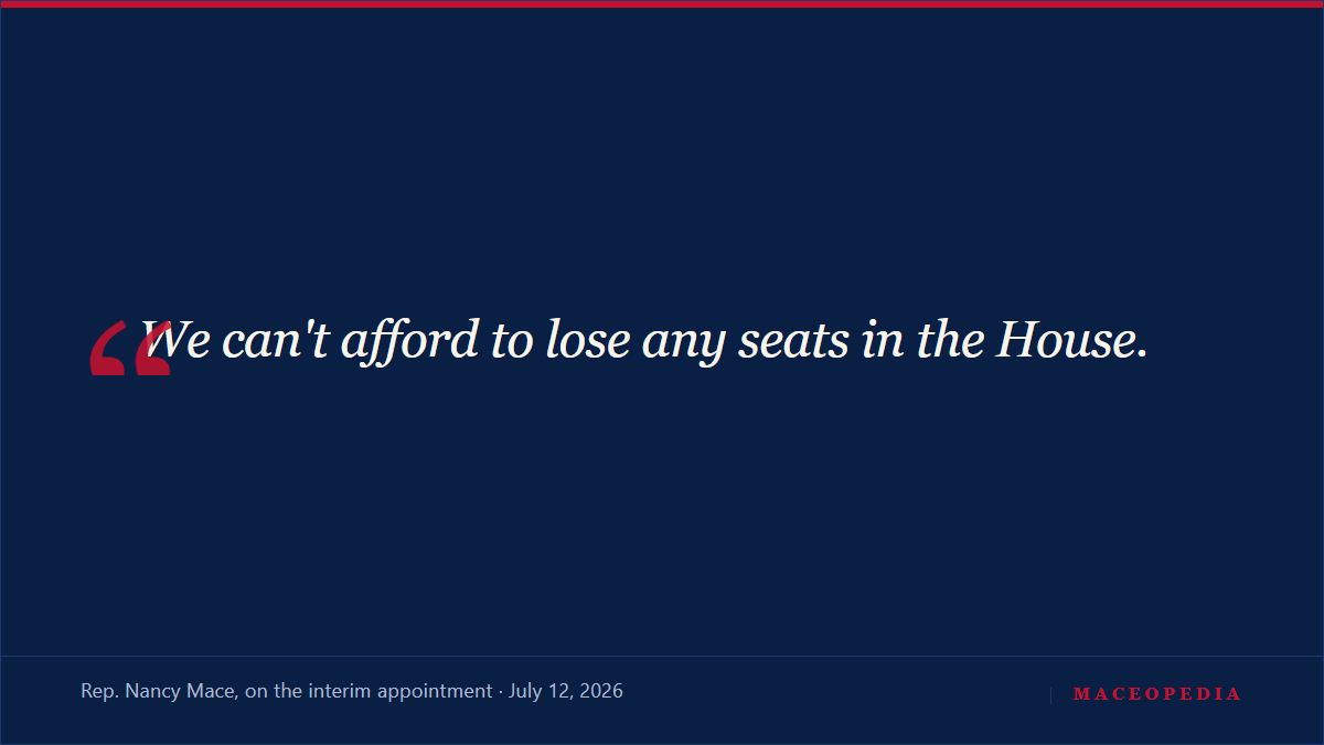 "I would be an idiot not to at least look at it": filing for Lindsey Graham's Senate seat opens Tuesday, and Nancy Mace has seven days: image 3
