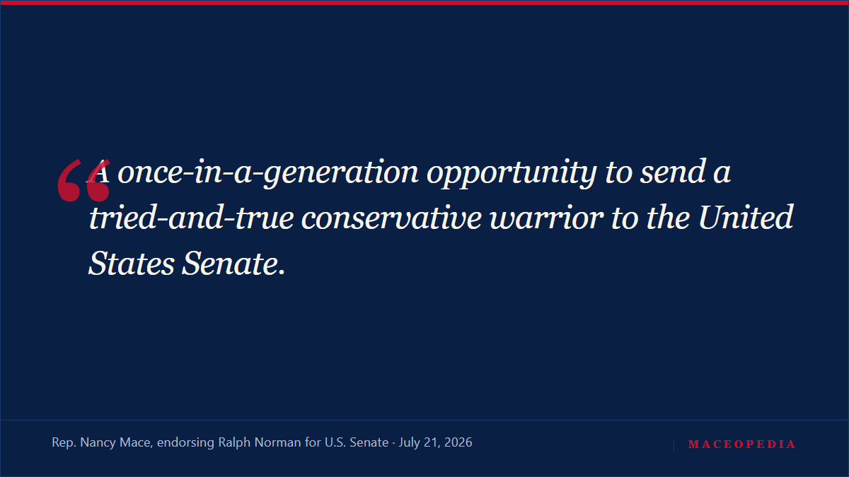 One day after quitting the race, Nancy Mace endorses Ralph Norman and snubs Trump's pick for Graham's Senate seat: image 2