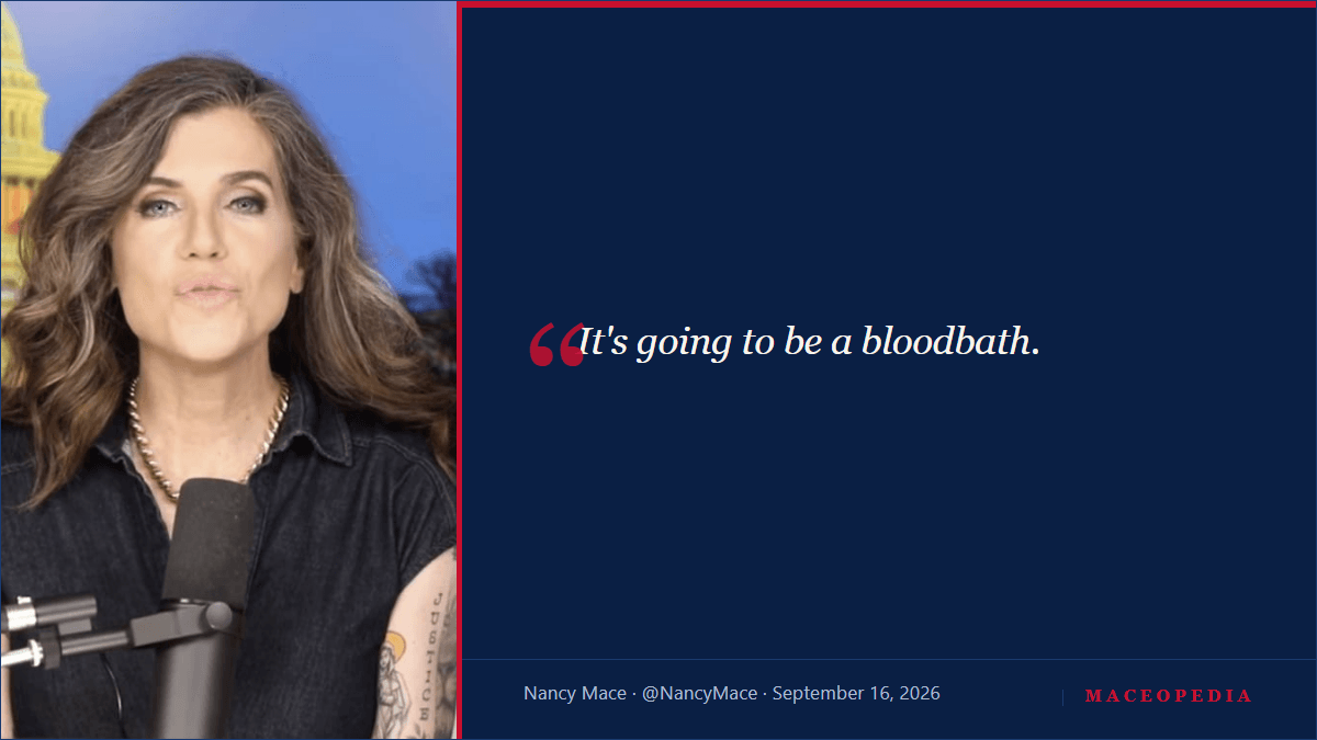 Nancy Mace: "We Have the Lowest Ratings Ever in the History," and She Predicts a Midterm "Bloodbath": image 2