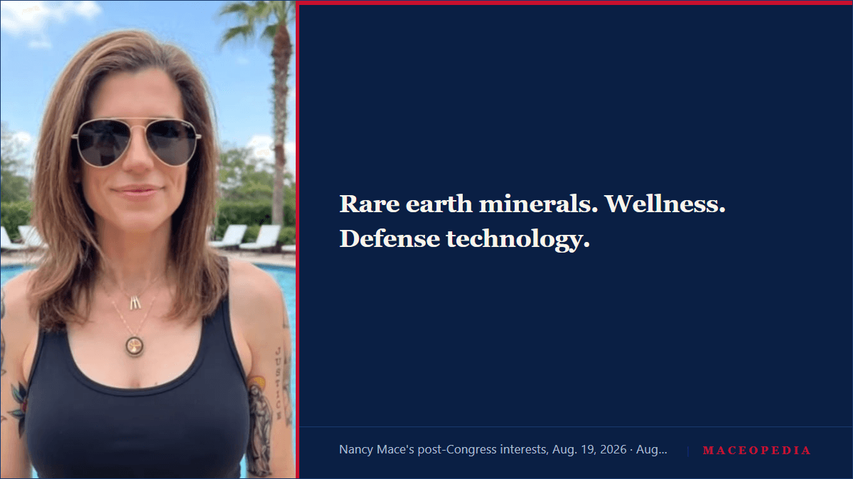 Rare Earth, Wellness, and Defense Tech: Nancy Mace's Post-Congress Wish List: image 1