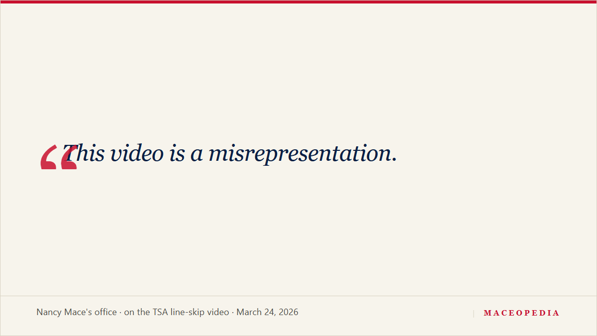 Mace on the TSA line-skip video: 'This video is a misrepresentation': image 1