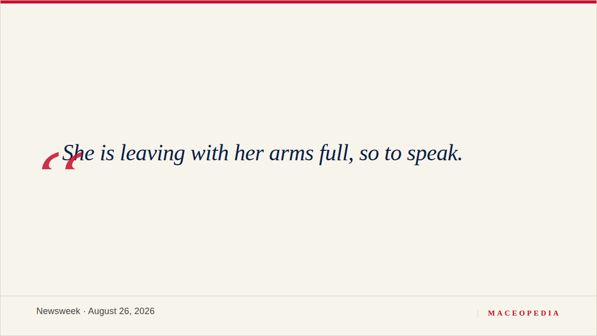 Maceopedia quote card for Newsweek's Aug. 26, 2026 roundup