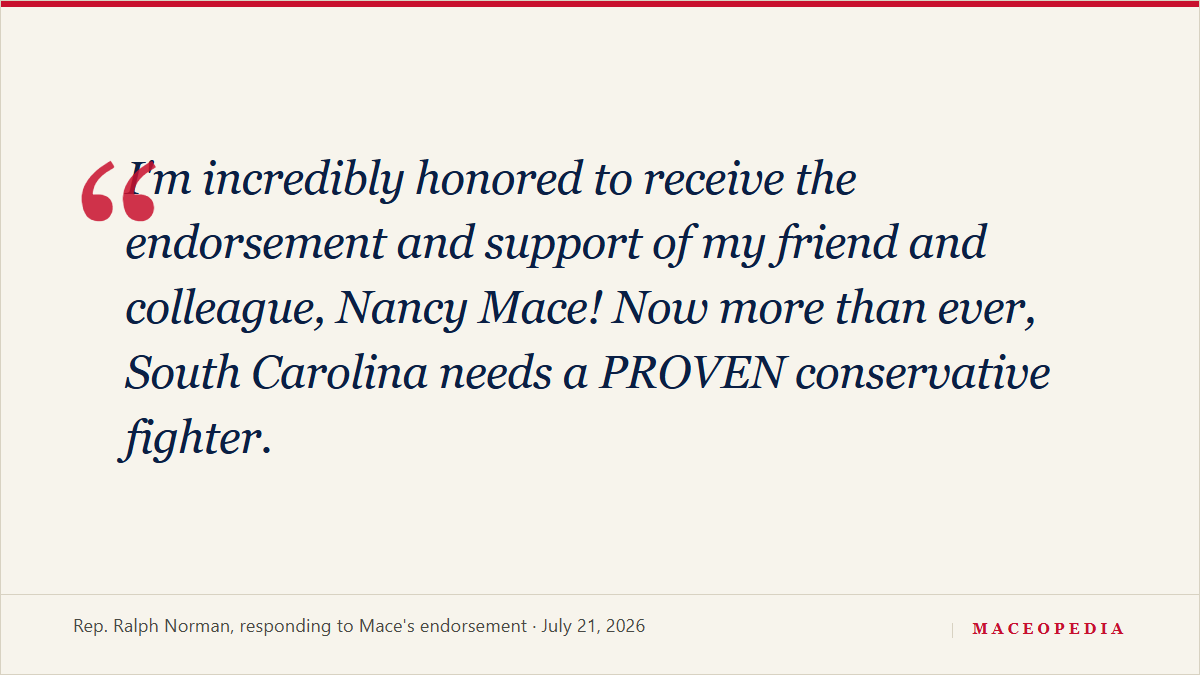 One day after quitting the race, Nancy Mace endorses Ralph Norman and snubs Trump's pick for Graham's Senate seat: image 3