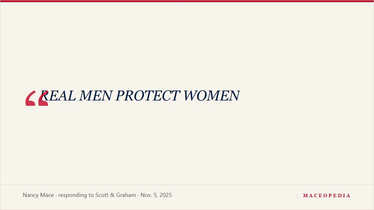 Mace fires back at Scott and Graham: 'REAL MEN PROTECT WOMEN': image 1