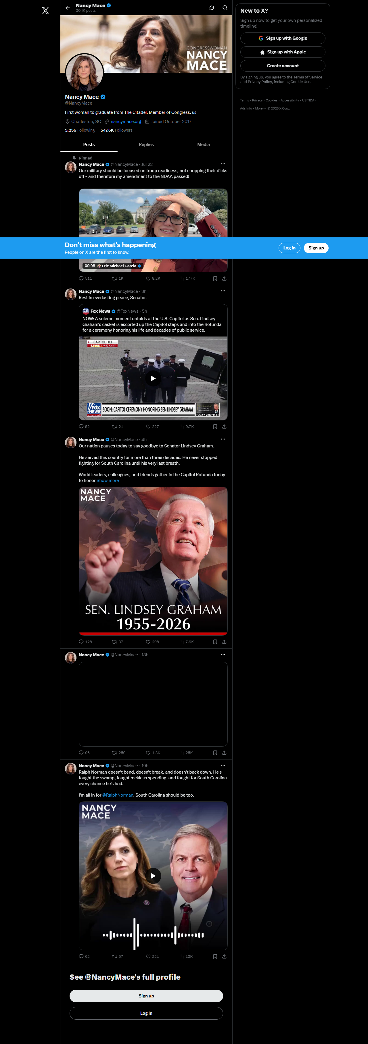 'He believed that showing up mattered': Mace issues a press release as every other SC House Republican attends Graham's funeral: image 7