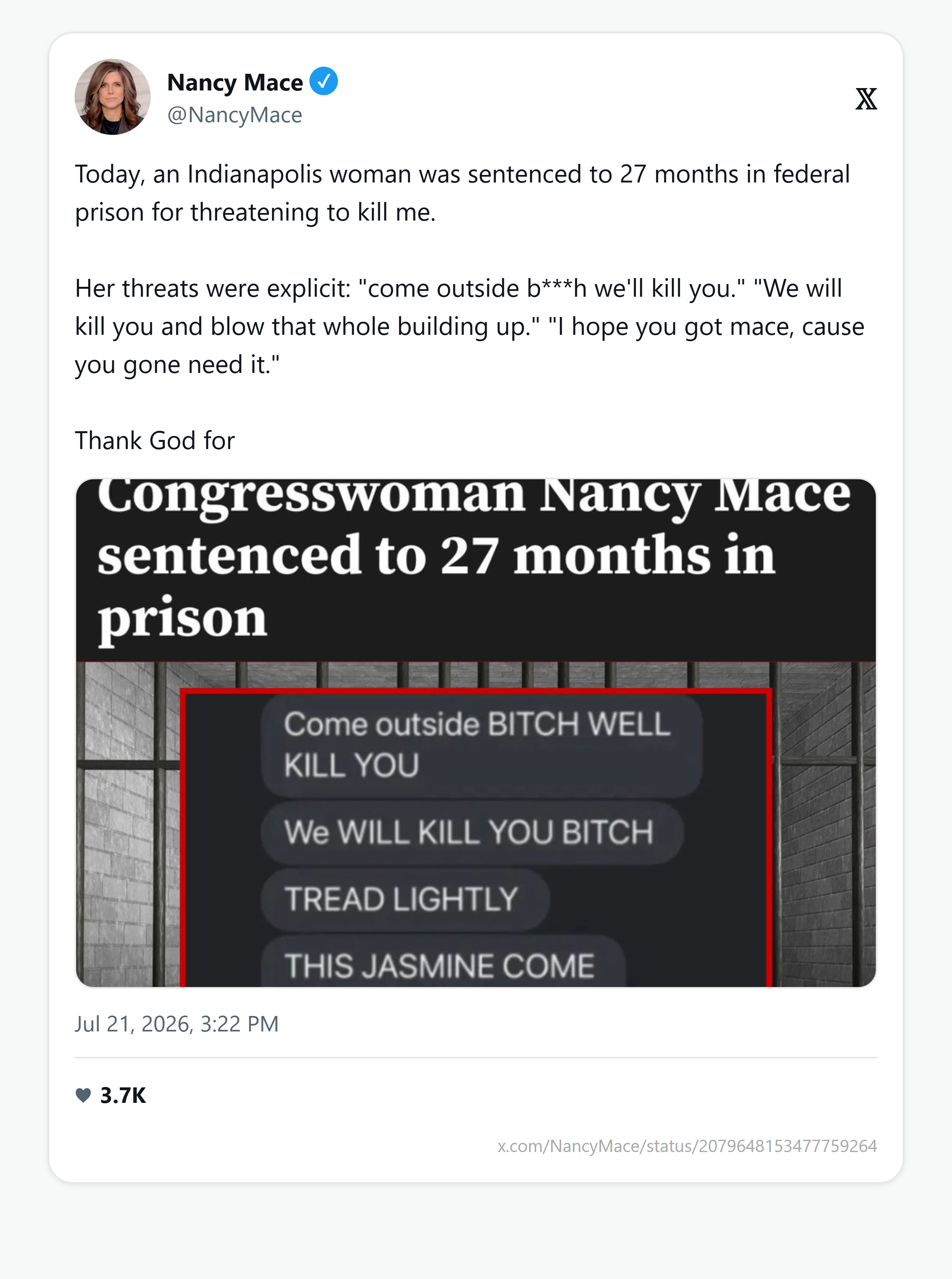 Mace's post on the Addison sentence