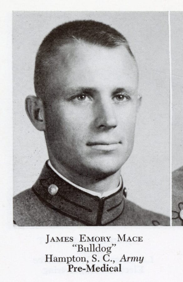 Cadet James Emory Mace in the 1963 Citadel yearbook