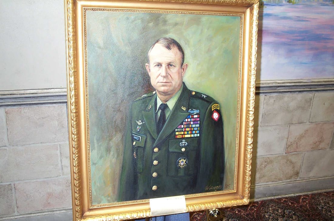 The official Commandant of Cadets portrait of Brigadier General Emory Mace