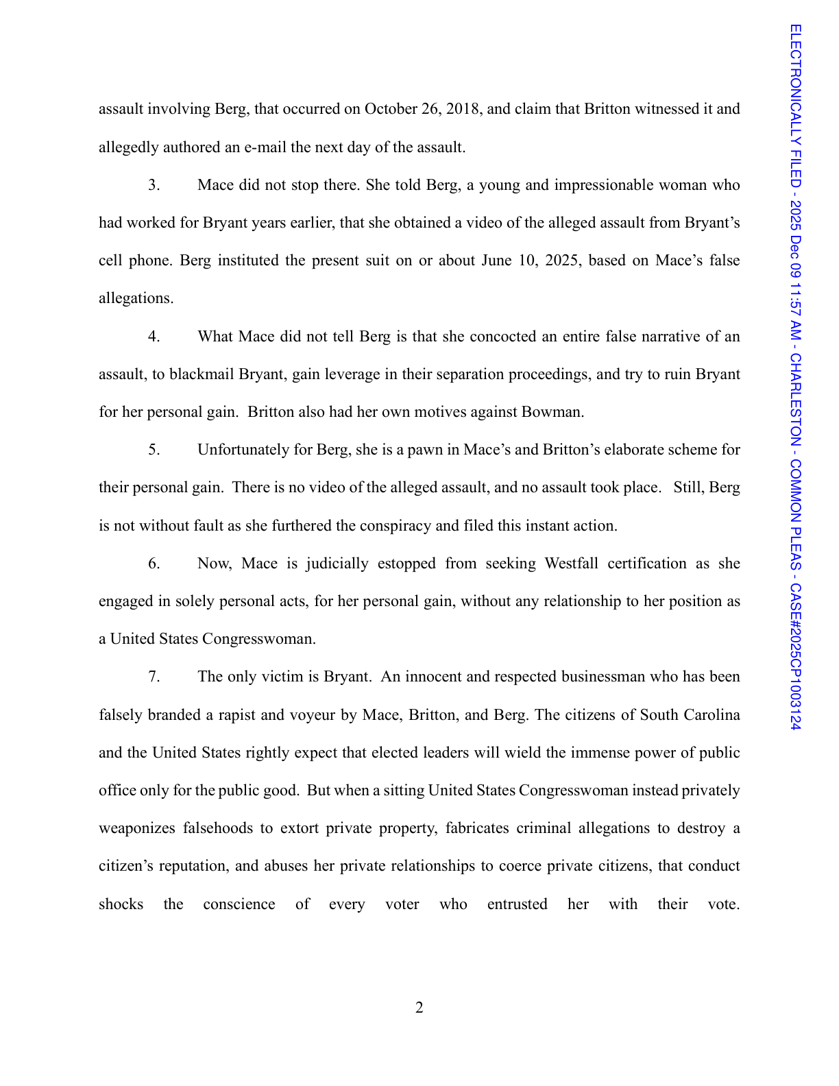 Third-Party Complaint page 2, Bryant’s allegations in Facts Common to All Counts