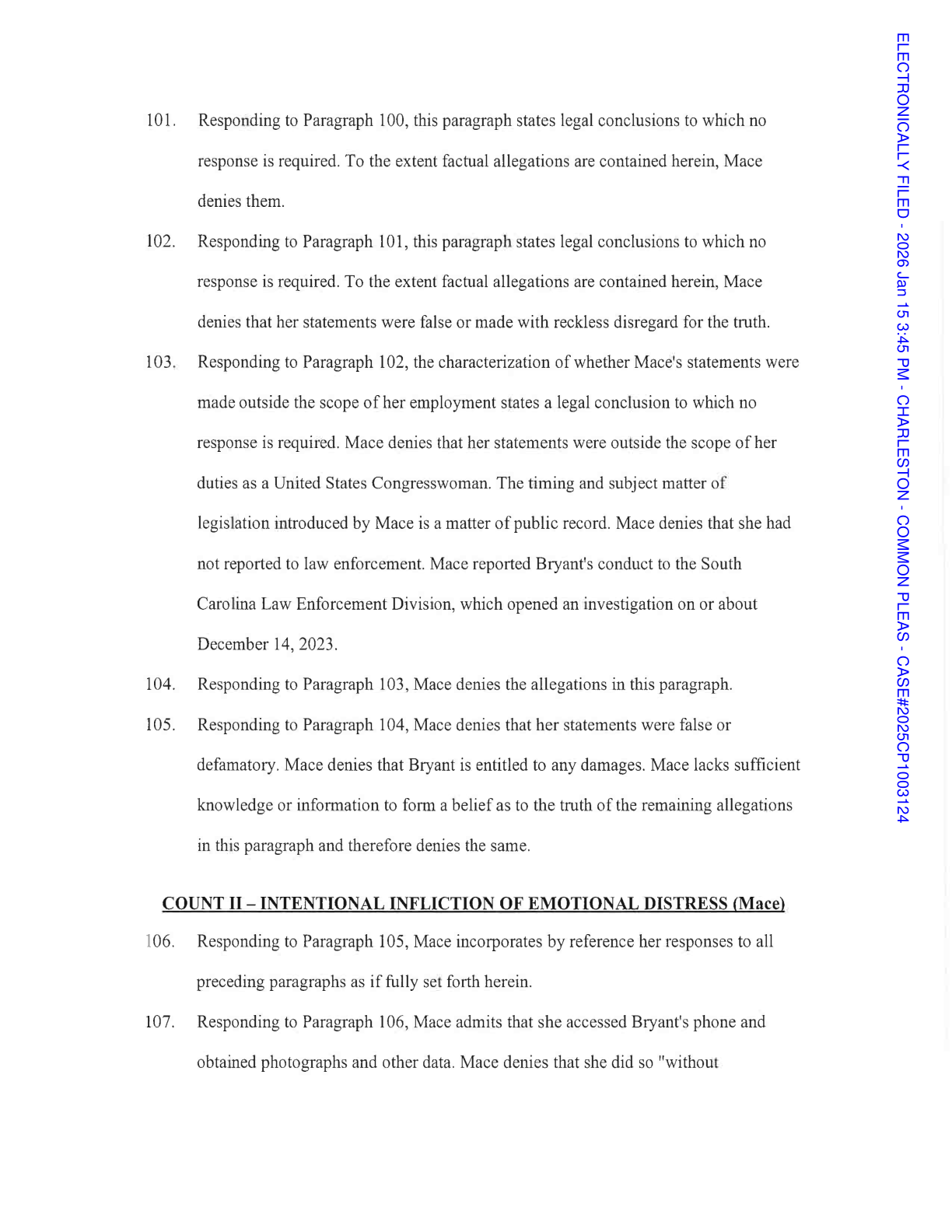 p. 17, admitting she accessed the phone and obtained photographs and other data.