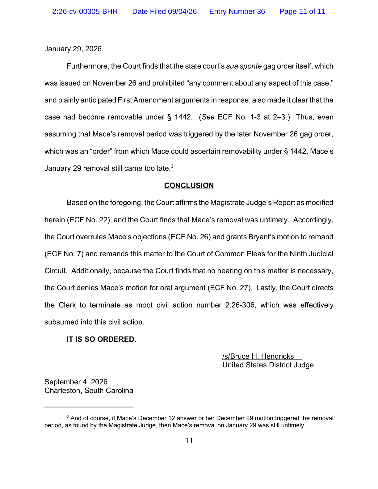 Nancy Mace loses in federal court: Bryant's suit accusing her of defamation and a blackmail conspiracy moves forward: image 1