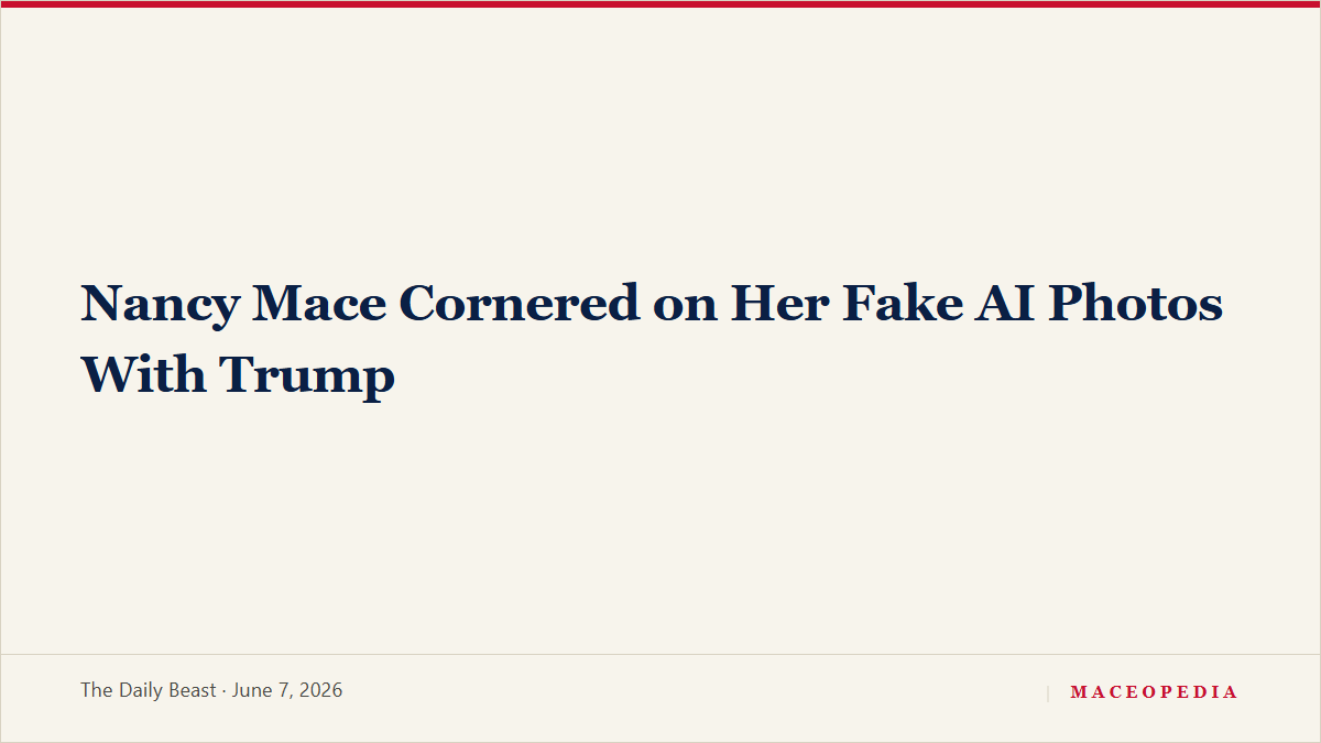 Nancy Mace Cornered on Her Fake AI Photos With Trump, image 1