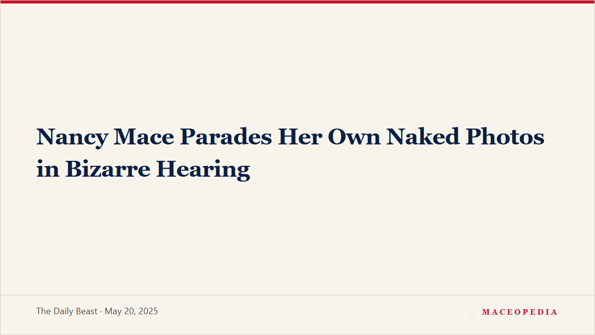 Nancy Mace Parades Her Own Naked Photos in Bizarre Hearing, image 2