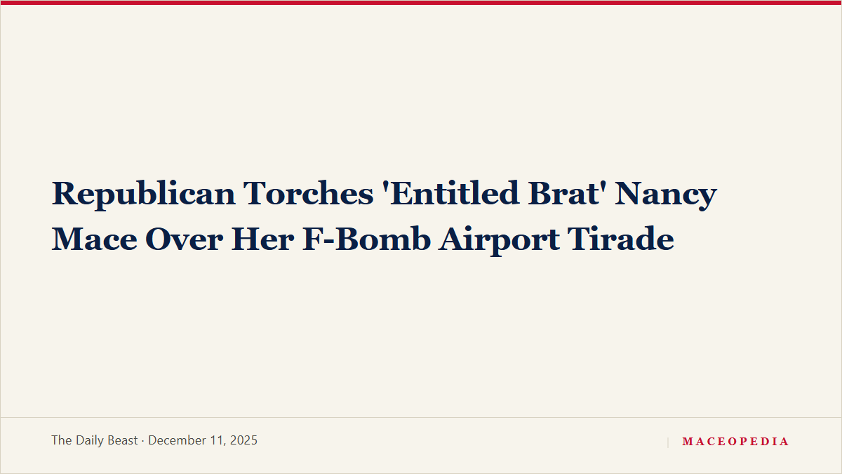 Republican Torches 'Entitled Brat' Nancy Mace Over Her F-Bomb Airport Tirade, image 1