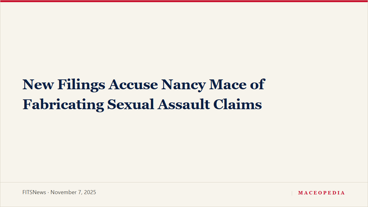 New Filings Accuse Nancy Mace of Fabricating Sexual Assault Claims, image 1
