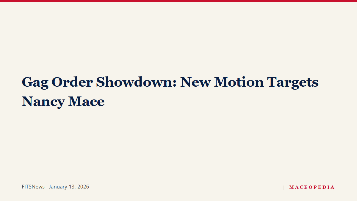 Gag Order Showdown: New Motion Targets Nancy Mace, image 1