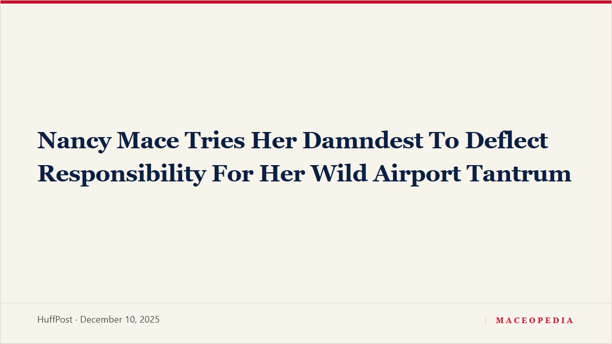 Nancy Mace Tries Her Damndest To Deflect Responsibility For Her Wild Airport Tantrum, image 1