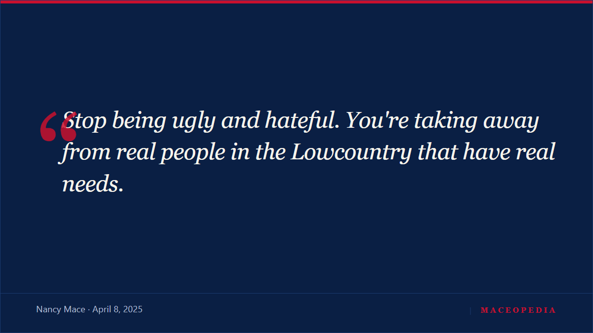 Nancy Mace Calls Her Constituents 'Ugly,' 'Nasty,' Doubles Down on Refusing Town Hall, image 2