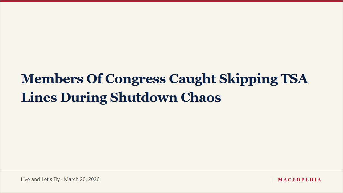 Members Of Congress Caught Skipping TSA Lines During Shutdown Chaos, image 1