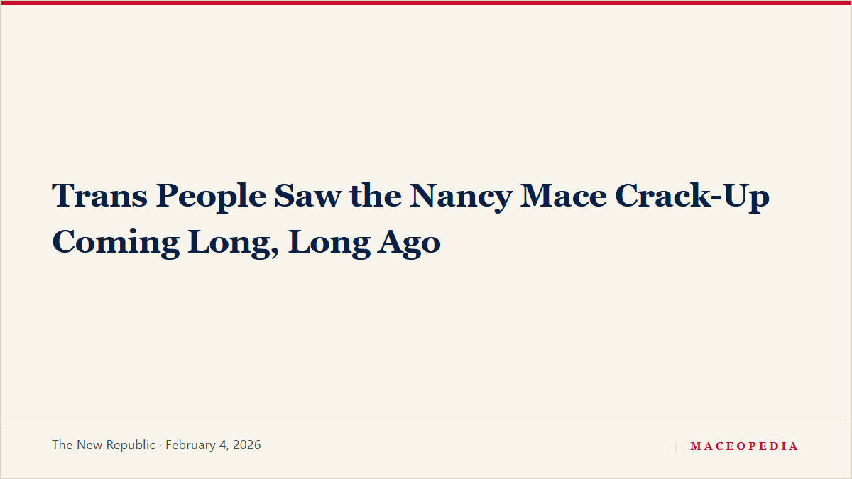 Trans People Saw the Nancy Mace Crack-Up Coming Long, Long Ago, image 1