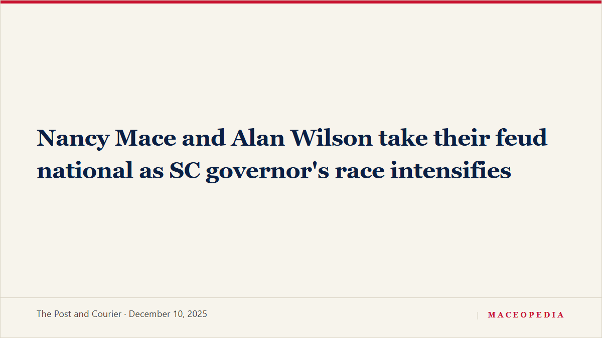 Nancy Mace and Alan Wilson take their feud national as SC governor's race intensifies, image 1
