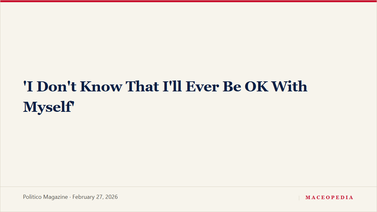 'I Don't Know That I'll Ever Be OK With Myself', image 1