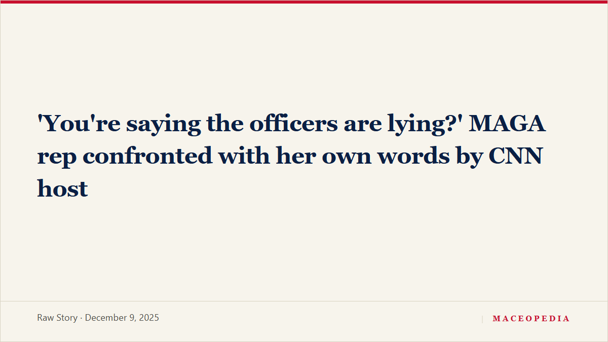 'You're saying the officers are lying?' MAGA rep confronted with her own words by CNN host, image 1