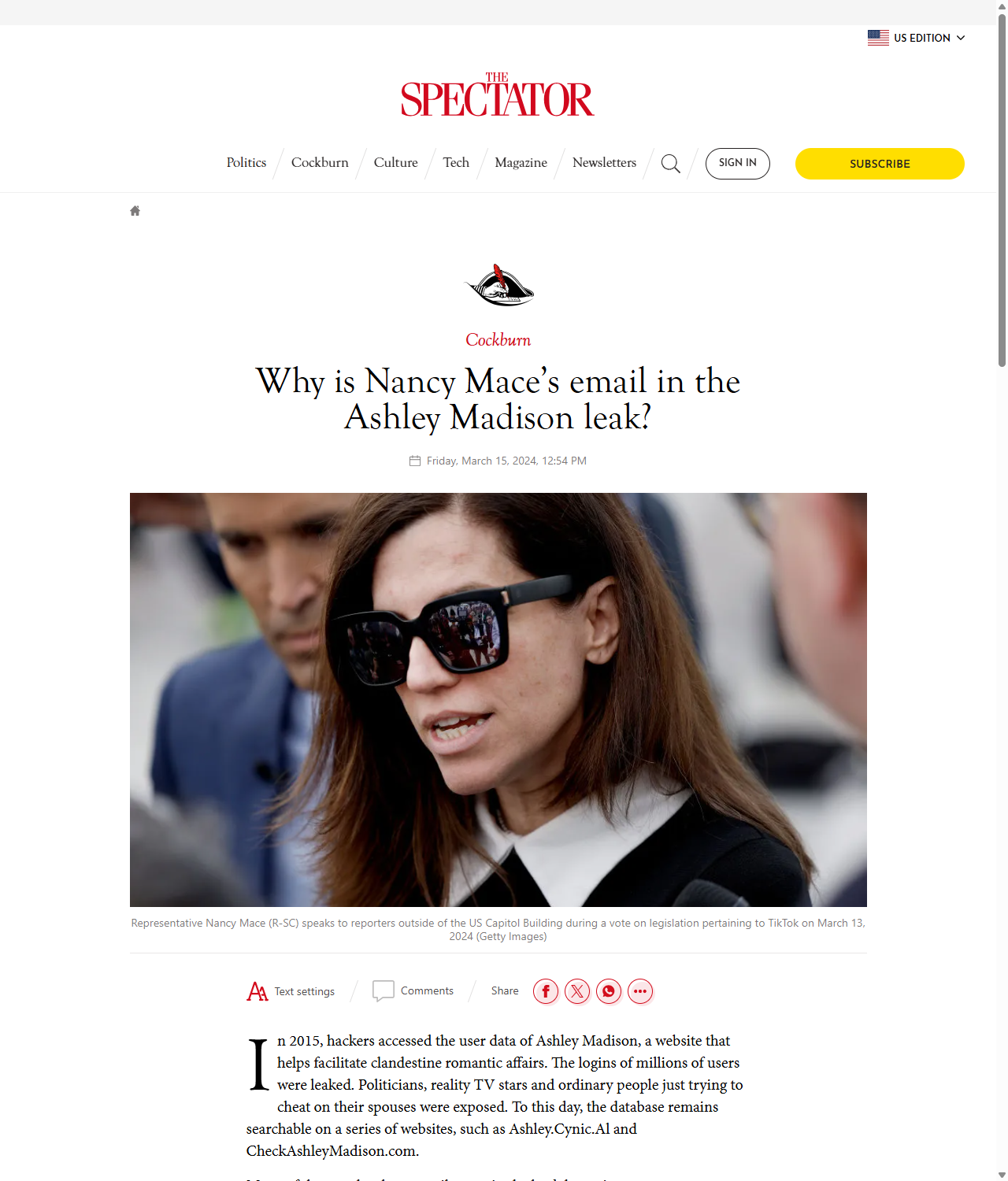 Why is Nancy Mace's email in the Ashley Madison leak?, image 1