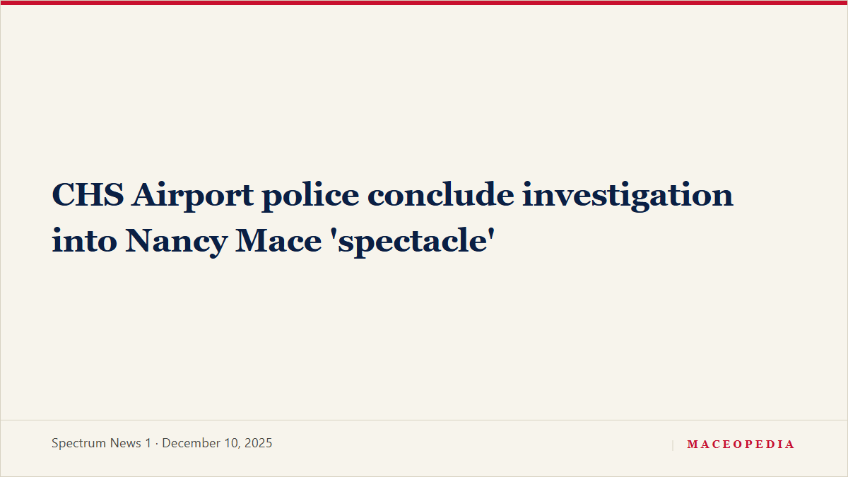 CHS Airport police conclude investigation into Nancy Mace 'spectacle', image 1