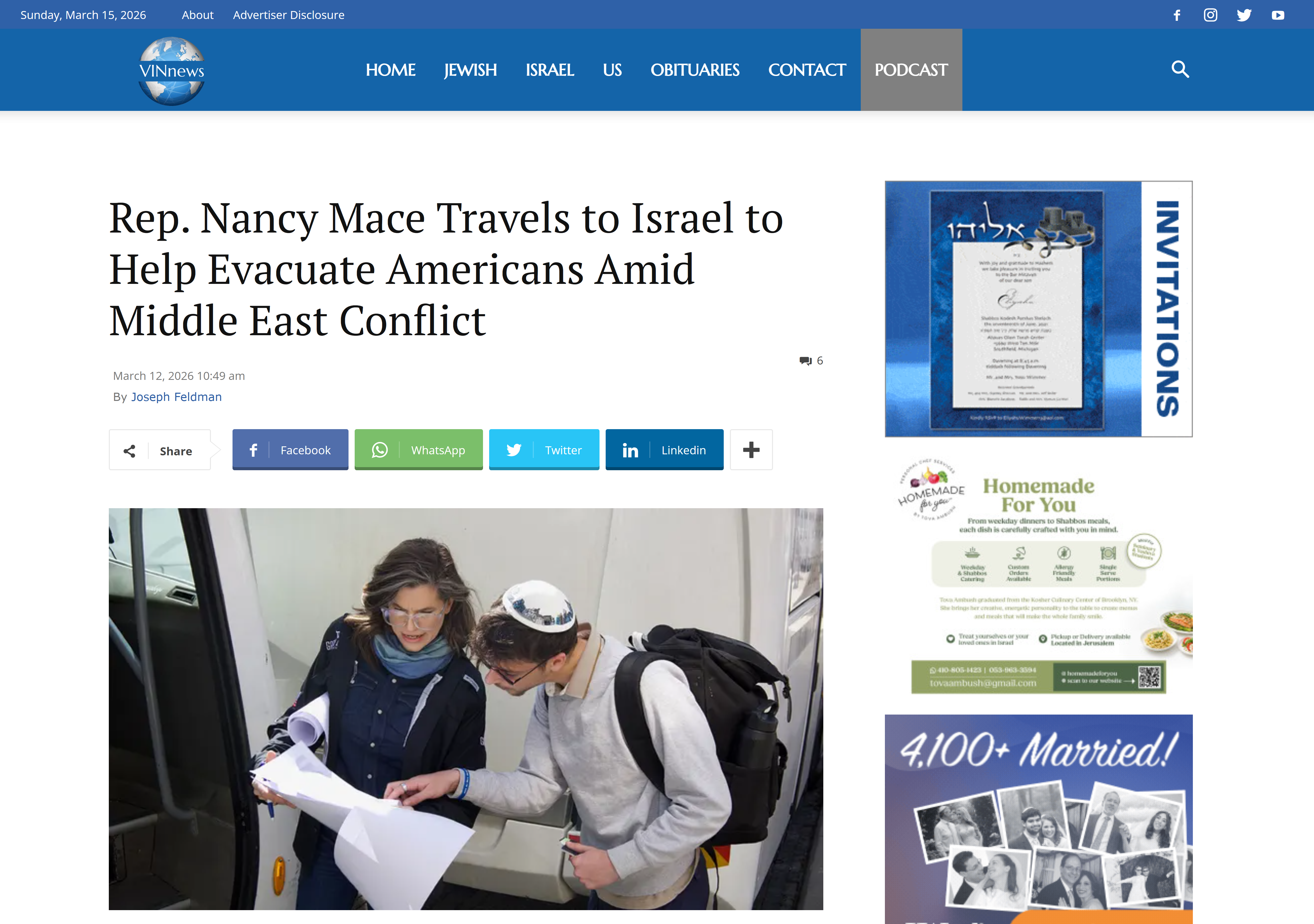 Rep. Nancy Mace Travels to Israel to Help Evacuate Americans, image 1