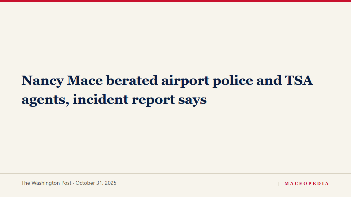 Nancy Mace berated airport police and TSA agents, incident report says, image 1