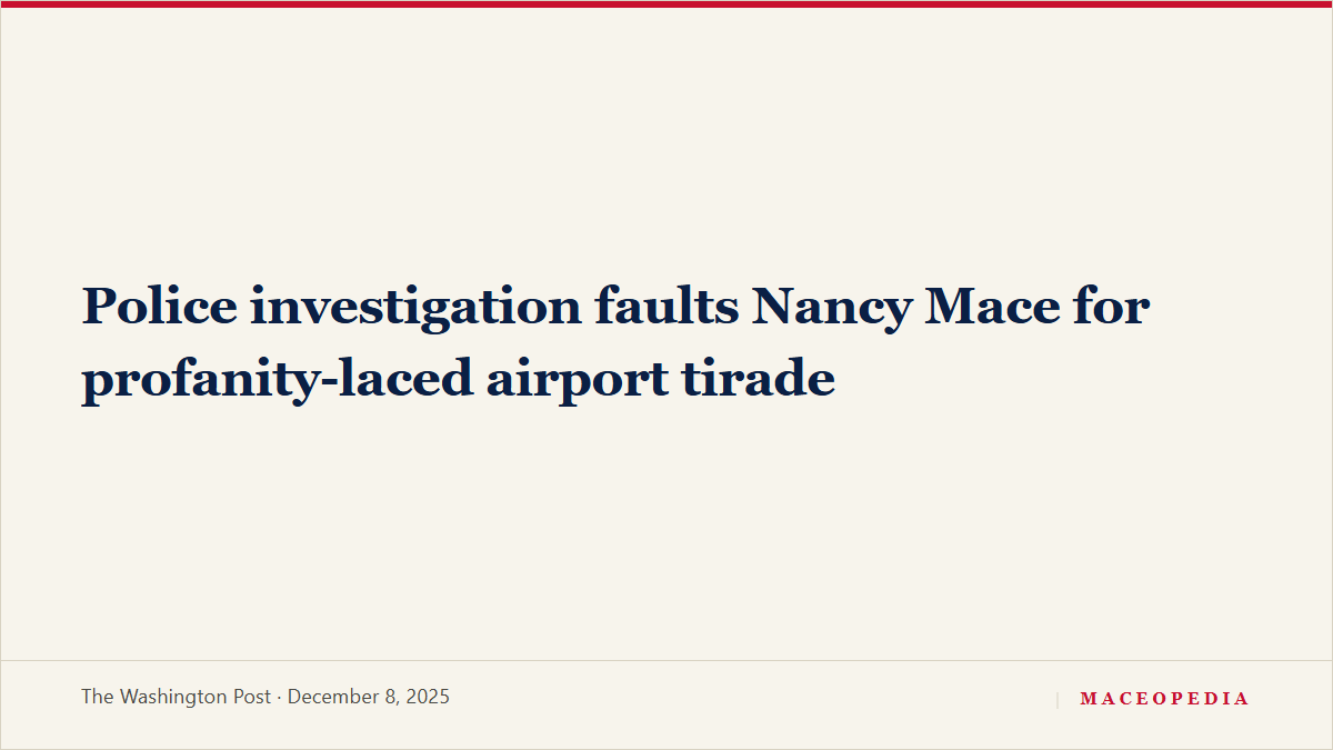 Police investigation faults Nancy Mace for profanity-laced airport tirade, image 1