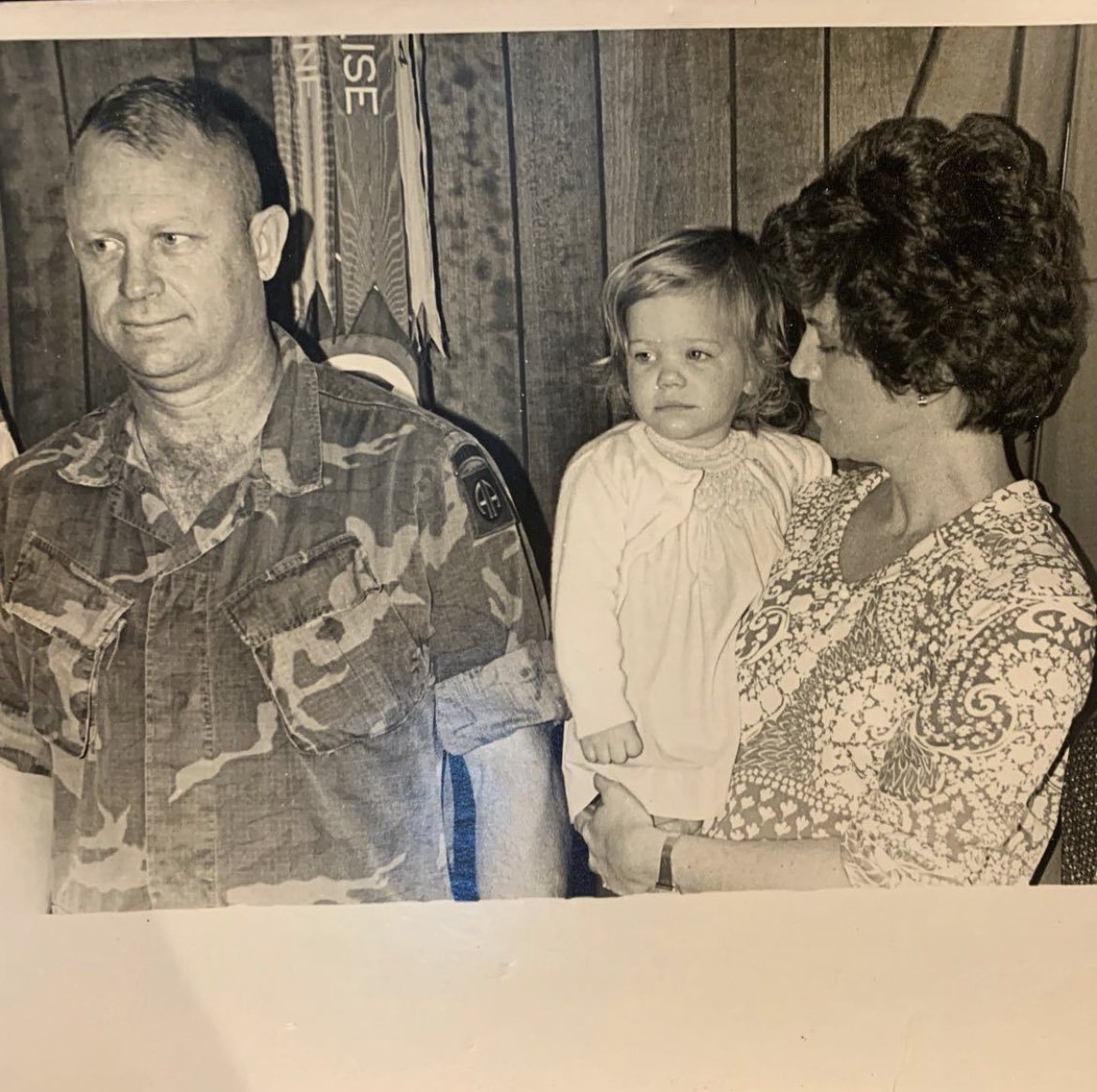 Photograph posted by Nancy Mace on May 6, 2022: Today is #MilitarySpouseAppreciationDay. During my fathers time serving our nation, my mom was at home taking